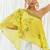 Yellow printed crepe co ord set