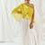 Yellow printed crepe co ord set
