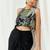 Black plain crepe co ord set