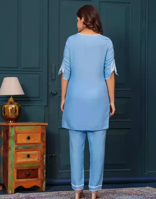 Embroidered Tunic With Trousers Co-Ords 2