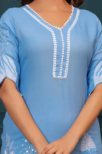  Embroidered Tunic With Trousers Co-Ords