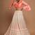 Lavishing Peach Net Lakhnavi Work Party Wear Crop Top Lehenga