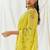 Yellow floral printed georgette saree