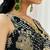 Black printed georgette saree