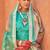 sea green weaving designer,printed  p v silk saree with blouse piece