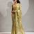 Elaichi color hand work zharkhan stone satin silk saree with blouse