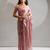 Pink color hand work zharkhan stone satin silk saree with blouse