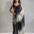 Black color zharkhan beads with stone work fendy silk two tone saree with running blouse