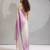 Purple color zharkhan beads with stone work fendy silk two tone saree with running blouse