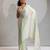 Pista color zharkhan beads with stone work fendy silk two tone saree with running blouse