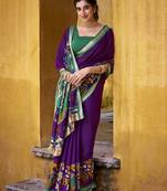 Elegant Kalamkari Print Chanderi Saree with Zari Weaving Timeless Grace