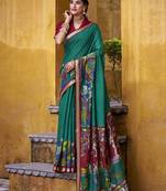 Elegant Kalamkari Print Chanderi Saree with Zari Weaving Timeless Grace