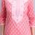 red cotton buti printed & embroidery work kurta with trousers & dupatta set