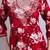 maroon cotton floral printed & embroidery work anarkali kurta with trousers & dupatta set