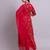 maroon cotton floral printed & embroidery work kurta with trousers & dupatta set