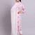 off white cotton floral printed & embroidery work kurta with trousers & dupatta set