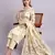 beige cotton floral printed & embroidery work kurta with trousers & dupatta set