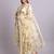 beige cotton floral printed & embroidery work kurta with trousers & dupatta set