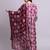 purple cotton floral printed & embroidery work anarkali dress with dupatta set