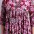 purple cotton floral printed & embroidery work anarkali dress with dupatta set