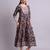black cotton floral printed & embroidery work anarkali dress