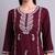 purple cotton & embroidery work kurta with trousers set
