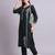 green cotton & embroidery work kurta with trousers set