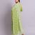 green cotton & embroidery work kurta with trousers & dupatta set