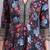 black cotton floral printed & embroidery work anarkali kurta with trousers & dupatta set
