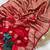 Red Color Hand Dyed Satin Silk Wedding Saree