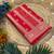 Red Color Hand Dyed Satin Silk Wedding Saree