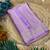 Lavender Color Hand Dyed Satin Silk Wedding Saree