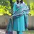 Sky Blue Embroidered Cotton Flex Kurta and Pant Set with Dupatta