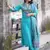 Sky Blue Embroidered Cotton Flex Kurta and Pant Set with Dupatta