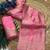 Pink Color Hand Dyed Satin Silk Wedding Saree