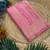 Pink Color Hand Dyed Satin Silk Wedding Saree