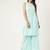 Women's embroidered rayon blue straright kurta sets