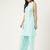Women's embroidered rayon blue straright kurta sets