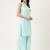 Women's embroidered rayon blue straright kurta sets