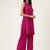 Women's embroidered rayon pink straright kurta sets