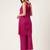 Women's embroidered rayon pink straright kurta sets