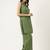 Women's embroidered rayon green straright kurta sets