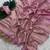 Light Pink Color Hand Dyed Satin Silk Wedding Saree