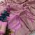 Light Pink Color Hand Dyed Satin Silk Wedding Saree