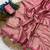 Pink Color Hand Dyed Satin Silk Wedding Saree