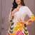 Off White Printed Cotton Flex Co-Ord Set