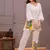 Off White Printed Cotton Flex Co-Ord Set