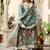Grey chanderi cotton jacquard woven with digital print kurta pant set