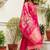 Ranipink chanderi cotton jacquard woven with digital print kurta pant set