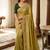 Light Lemon Color Designer Organza Party Wear Saree
